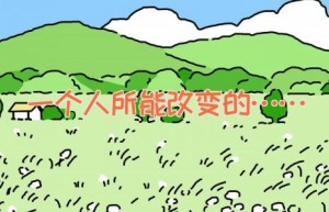 一个人所能改变的……