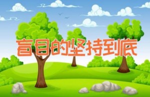 盲目的坚持到底